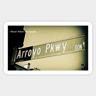 Arroyo Parkway, Pasadena, California by Mistah Wilson Sticker